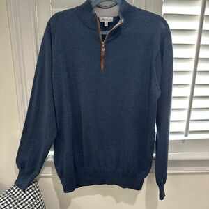 Peter Millar Navy Zip-Up Sweater